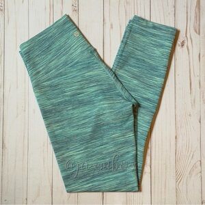 Lululemon Wunder Under Pant HR Space Dye Camo Alberta Lake Fresh Teal 26" Size 6